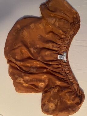 A. Calvin Flying Tomato Women's Rust Brown Off-Shoulder Top